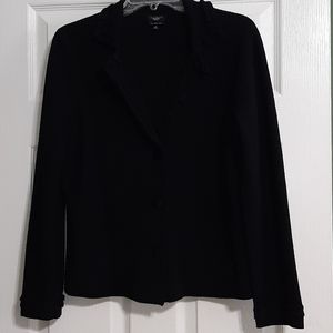 Talbots Black Wool Cardigan